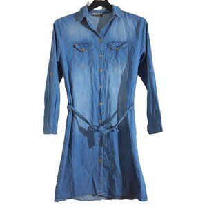 COPY - Ser se Chambray Shirt Dress with tie size L